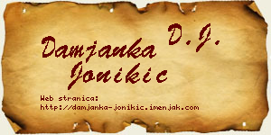 Damjanka Jonikić vizit kartica